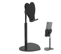 Generico Mobile Phone Tripod Mount | Heart Shaped Desktop Mobile Phone Holder Stand for Laptop, Telescopic Desktop for the