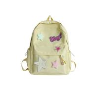 Generico Monkey Women's Star Print Fabric Backpack School Go, yellow, Taglia unica, Rucksack Backpacks