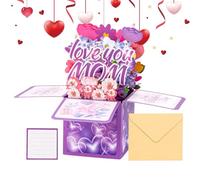 Genérico Mother's Day Cards | Romantic 3D Floral Design with Space for Handwritten Notes,Three Dimensional Card for Mom - for Sister, Wife, Daughter, Girlfriend, Grandma, Friend