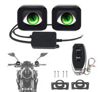 Genérico Motorcycle LED Eyes 12-36V 6 Modes Animated Waterproof Eyes with Remote Control for Electric Bike Tricycle Car Sport