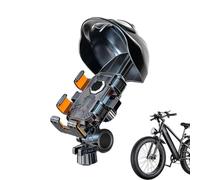 Genérico Motorcycle Phone Holder, Anti-Vibration Cradle with Hat, Mobile Stand Moto Cross | for Navigation, Tourism, Commuting, Road, City and Mountain