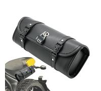 Genérico Motorcycle Tool Roll: Waterproof Side for Handlebar, Classic PU Storage | Lockable Gear Holder for Cruiser & Chopper, Elegant Organ
