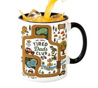 Genérico Mug For Dad,330ml Novelty with Print Map Car - Funny Ceramic Coffee Mug | for Mom Dad Husband Men Women Kids Friend Home Office Men Father's Day