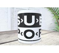 Genérico Mug with Sub Pop label logo. Great for any good coffee lover and good grunge music.