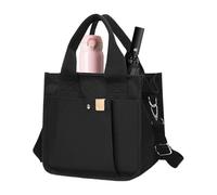 Genérico Multi-purpose Bag with Handle with Shoulder Strap - for Girls Workplace Outdoor Travel Picnic Commuting Shopping, Black/White, Consulte la descripción