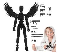 Generico Multijointed Mobile Toy Robot - 3D Printed Action Figure with Weapons E, Desktop Decoration Fully Articulated for Gamers, Robot Agitated for Sketches and Visualization