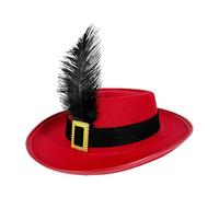 Genérico Muschettiere Hat for Costumes - Classic Felt Design with Decorative Band | Breathable Historical Mourning Manager for Theatrical Performance Performances, Themed Events