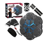 Generico Musical Boxing Machine - Wall Mounted Boxing Machine 34 x 31.5 x 4 cm | Smart LED Music Counter - 3 Play Modes Wrist Band for Exercises | Fun Fitness in