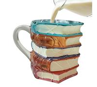 Generico n Book Chapter - 3.15x3.15x3.15 inches | For Novelty Drinks | Coffee Mugs with 3D Painted Book | For Library Mouse Reader Fans Making Juices