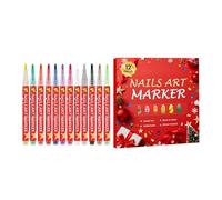 Genérico Nail Markers, 12 Colors Christmas Markers - Dot Markers for Home Party Formal Wedding Manicure Travel Salon Casual Festival Meetings