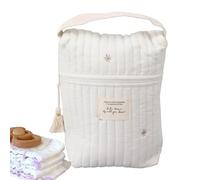 Genérico Nappy Organizers, Padded Nappy Organizers, Padded with Zip - Fabric, Portable Pacifier with Handle for Toys, Wipes, Bottles, star love, Consulte la descripción