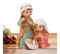 Genérico Nativity Figures | Decorative Christmas Resin Sculpture - Christmas Decoration Sculpture - for Shelf Bookstore Desk Living Room Bedroom Study Office