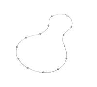 Genérico Necklace Lunga Raspini Margherita Luce in Argento 925 | Sautoir Donna Fatto a Mano in Italy with Fiori e Finitura Diamantata per una Brillantezza Straordinaria