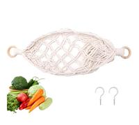 Genérico Net Fruit Carrier, Sturdy, Compact, Hammock - Cute Innovative Design Cotton Hand Woven Decorative Fruit Holder Mesh Onions Potatoes Garlic | Multipurpose Outdoor Indoor Utility