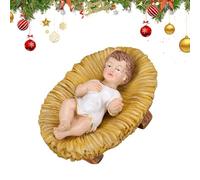 Generico Newborn Baby Figure - Bible Feeder Statue, Christmas Holy Representation, Durable Cast Resin Faith Artifacts Display | Centerpiece Decorative Accent