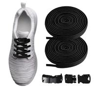 Genérico No Tie Support Cord: Reliable Elastic Construction, Comfortable Slip Feeling, Adjustable Tension For Stable Wear, Functional Laces For Even Day Use, Black/White, Consulte la descripción