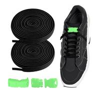 Genérico No Tie Support Cord: Reliable Elastic Construction, Comfortable Slip Feeling, Adjustable Tension For Stable Wear, Functional Laces For Even Day Use, Black, Luminous, Consulte la descripción