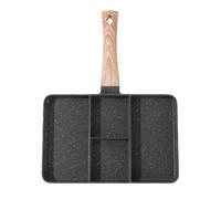 Genérico Non-Stick Split Grill Pan - Heat Resistant Handle Section Frying Pan, Mini Pancake Pans | Portable & Versatile Eggs, Bacon, Sausage Pans