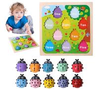 Generico Numbers-1-10 Wood-Lady Counting Game, Preschool Math Board Game | Interactive Numbers to Promote Counting Ability, Understanding Numbers, Learning Diver