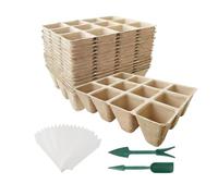 Generico Nursery Pots, 12-Grid Root-friendly Planting Container - Nursery Pots with Tool Kit and Labels, for Care for Growing Propagation of Vegetables Flowers Trees in the Garden