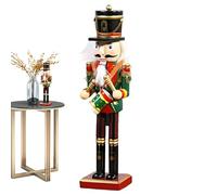 Genérico Nutcracker Figurine - Christmas Wooden Soldier Nutcracker - Decorative Puppets for Shelves Table Fireplace and