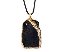 Generico Obsidian Pendant - Natural Stone Jewelry Necklace Polished Healing | Elegant Gemstone Protective Necklace for Men and Women, Spiritual Gift, in