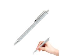 Generico Office Pens Fine Point Retractable Spring Pen Press with Multicolor Rhinestones | Elegant A for School Teachers Students Journaling Planner Eraser