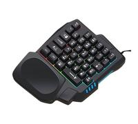 Genérico One-handed Keyboard: Compact Control for Faster Single-Handed, RGB Backlit Keyboard, Ergonomic Angled Design, Multi-Key Layout + De Co