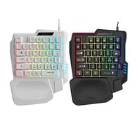 Generico One-Handed Keyboard - Mechanical Combo, Mobile | for Wired Wireless Mobile Connection Optimized Gameplay Easy to Use FPS Action Adventure Player Peacekeeper Exp