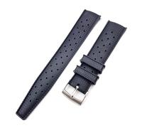 Generico One More Strap FKM Tropical Rubber Watch Strap Vintage Style Black 19mm 21mm Quick Release Compatible with Tropic Watches, Satin Buckle 316L Stainless Steel, 19mm, FKM Rubber, No Gemstone