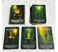 Generico Oracle Deck of Mysterious Forest Cards, 48 Oracle Cards in Italian, 8 x 12 cm, Illustrated Cards with Spiritual Messages