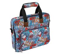 Generico Organized Bag, Lightweight Knitting Kit, Compact Craft Bags with Compartments, Portable Crochet Bag Kit, 12.6 x 3.15 x 11.8 Inches for Embroidery Hoops, Floss, Kits, Colorful, multi-coloured,