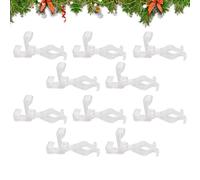 Generico Outdoor Christmas Light Hooks - Pack of 10 Outdoor Hooks for Christmas Lights, Cable Management for Garlands Masonry Roof Windows Railings Fences Balconies Trees