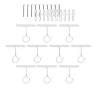 Generico Outdoor Hanging Light Hooks - 10 Pcs Q Shape Clip Hooks | Screw | for Garden Terrace Garage Ceiling Wall and Holiday