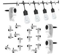 Genérico Outdoor String Lights Clips for Gutters, 50 Pieces Lighting Hooks, Clips for Garden Lights, for Owners, Decorators, Patio, Garden, Balcony, Restaurants and Cafes