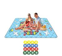 Genérico Oversized Blanket: Padded Fleece and Thermal Backing, Ground Cover Proof, Foldable Surfaces Go Down | Base Interactive Games Support Hiking, the E