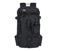 Generico Oxford Fabric Multi Pockets with Rod Holder | Backpack for Men and Women for Hiking Camping Travel Outdoor with Large Capacity and Versatile Design, Black, refer to the description, Reference