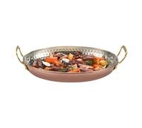 Genérico Paella Pan - Stainless Steel Fish Dish - Uncoated Casserole with Double Handles Kitchen Utensil for Cooking Lobster Home Beginners Camping Restaurants