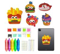 Genérico Painting Kit with Gems, Educational Creative Fun | Dot Craft Kits for Creating Pendants, for Creating Keychains with Charms, Kids, Girls, Home, School, Classes