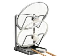 Genérico Pan and Pot Organizer | 2 Tier Spatula Holder | Storage Organizer with Tray, Countertop Cutting Board Spatula Ladle