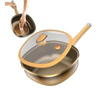 Generico Pan - Non-Stick Titanium Alloy Frying Pan, Deep Pots with Lid, Kitchen | Casąlinga Eggs Pancake Cooking Electric Induction Hob Camping Stove