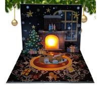 Genérico Paper Wonder Christmas Card - Christmas Light Up | Pop Uр ChrisТmas Cards, Light-Ups, Pop uрs Cattery Cards, 3D CCupcakes, Paper Wonder, Multicoloured