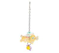 Genérico Parrot Color Bead Toy Boredom Breaker - PC 8x8x3cm 65g Rope 20cm - Hanging Chew Windmill Bird Toys For Cage - Self Play Interactive Parakeet Accessory