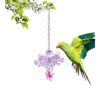 Genérico Parrot Color Bead Toy Boredom Breaker - PC 8x8x3cm 65g Rope 20cm - Hanging Chew Windmill Bird Toys For Cage - Self Play Interactive Parakeet Accessory