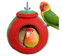 Generico Parrot House | Closed Sisal Rope Hamster House | Cage for Small Animals Sleeping Play Nesting Rest Home Indoor Outdoor