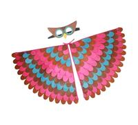 Generico Peace Peace Dress Cape - Rainbow Lightweight Costume | Kids Cloak for Kids Gradient Feathers Colorful Halloween Costumes for Girls Boys Party Events