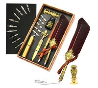 Genérico Pen & Ink Set - Bird Pen Set Antique Dip Pen with Ink - Bird Set Includes of, Replacement Tips, Stamp Sticks