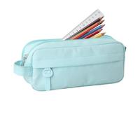 Generico Pencil Case | Double Layer Storage Box with Carry Handle - Oxford Pencil Case - for Children, Girls, Boys, Women, Men, School, College, Classroom and Travel, Blue Lake, Please refer to the