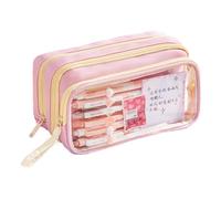 Genérico Pencil Case Pencil Bag | School Requirement Bag with Pen Handling | Capital Storage Organizer, Stylish School Accessories for Students, Pink, Consulte la descripción, See description