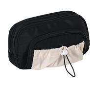 Generico Pencil Case - School Pencil Case, Writing Object Holder with Drawstring and Double Zipper for Middle Elementary School Travel and Moving, Black, riferimento alla descrizione, Please